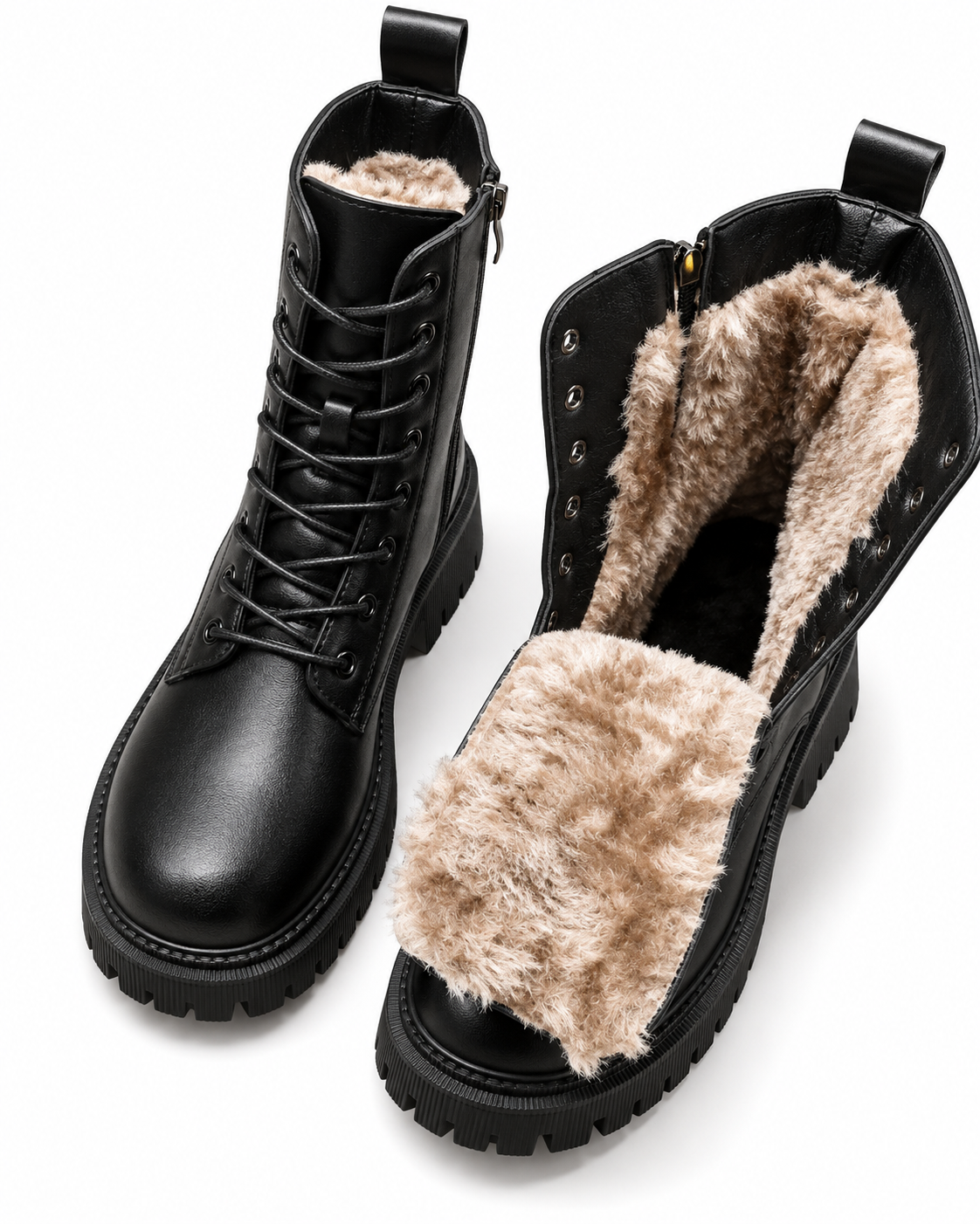 BROKLYN | BOTAS DE CUERO CON PELO