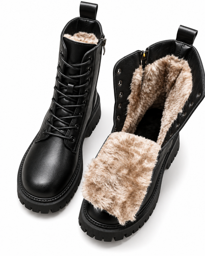BROKLYN | BOTAS DE CUERO CON PELO